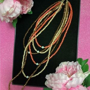 Stunning 6 Strand Necklaces Multicolor